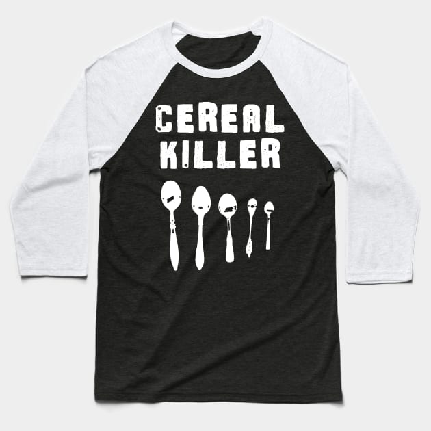 Cereal Killer Baseball T-Shirt by fromherotozero